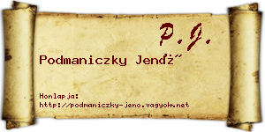 Podmaniczky Jenő névjegykártya